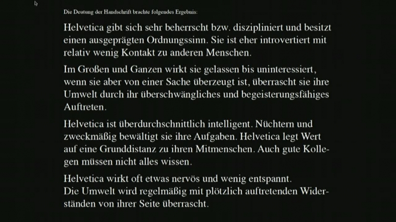 Physiognomie von Schriften
